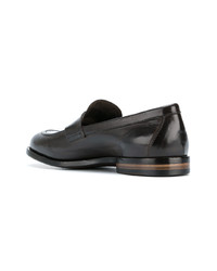 dunkelbraune Leder Slipper von Officine Creative