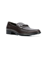 dunkelbraune Leder Slipper von Tod's