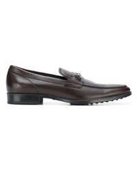 dunkelbraune Leder Slipper von Tod's