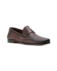 dunkelbraune Leder Slipper von Santoni