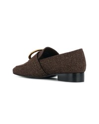 dunkelbraune Leder Slipper von Dorateymur