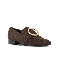 dunkelbraune Leder Slipper von Dorateymur