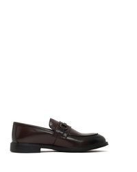 dunkelbraune Leder Slipper von Derimod