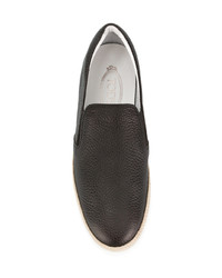 dunkelbraune Leder Slipper von Tod's