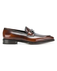 dunkelbraune Leder Slipper von Salvatore Ferragamo