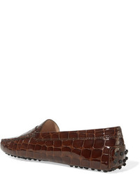 dunkelbraune Leder Slipper von Tod's