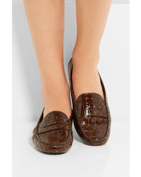 dunkelbraune Leder Slipper von Tod's