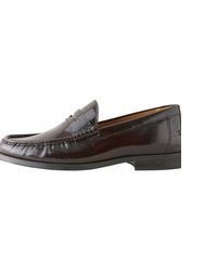 dunkelbraune Leder Slipper von next