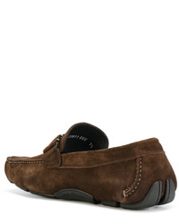 dunkelbraune Leder Slipper von Salvatore Ferragamo