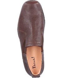 dunkelbraune Leder Slipper von Think