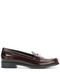 dunkelbraune Leder Slipper von Tod's