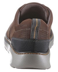 dunkelbraune Leder Sportschuhe von Clarks