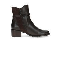 dunkelbraune Leder Stiefeletten von Caprice