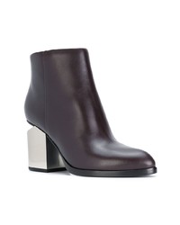 dunkelbraune Leder Stiefeletten von Alexander Wang