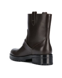 dunkelbraune Leder Stiefeletten von Coach