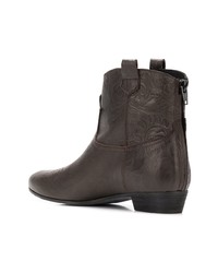 dunkelbraune Leder Stiefeletten von Marc Ellis