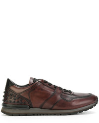 dunkelbraune Leder Turnschuhe von Tod's