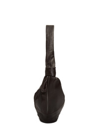 dunkelbraune Leder Umhängetasche von Lemaire