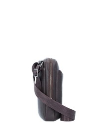 dunkelbraune Leder Umhängetasche von Piquadro