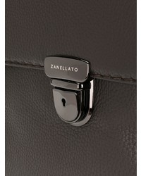 dunkelbraune Leder Umhängetasche von Zanellato