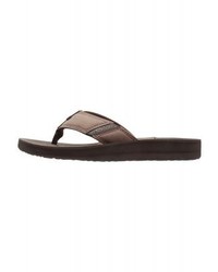 dunkelbraune Leder Zehensandalen von Cobian