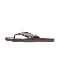 dunkelbraune Leder Zehensandalen