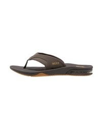 dunkelbraune Leder Zehensandalen von Reef