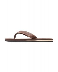 dunkelbraune Leder Zehensandalen von YOURTURN