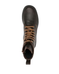 dunkelbraune Lederarbeitsstiefel von Camper