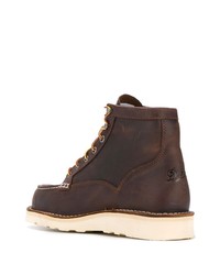 dunkelbraune Lederarbeitsstiefel von Danner