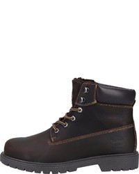 dunkelbraune Lederarbeitsstiefel von Dockers by Gerli