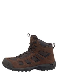 dunkelbraune Lederarbeitsstiefel von Jack Wolfskin