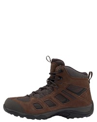 dunkelbraune Lederarbeitsstiefel von Jack Wolfskin