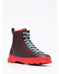 dunkelbraune Lederarbeitsstiefel von Camper