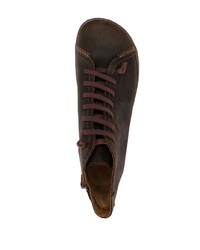 dunkelbraune Lederarbeitsstiefel von Camper