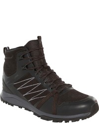 dunkelbraune Lederarbeitsstiefel von The North Face