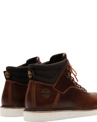 dunkelbraune Lederarbeitsstiefel von Timberland