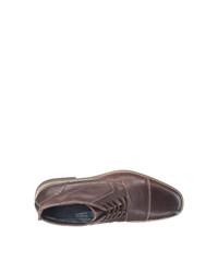 dunkelbraune Lederformelle stiefel von Klondike
