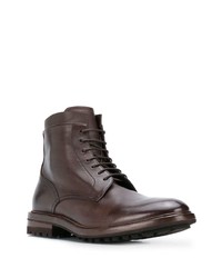 dunkelbraune Lederformelle stiefel von Henderson Baracco