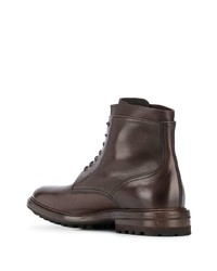 dunkelbraune Lederformelle stiefel von Henderson Baracco