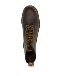 dunkelbraune Lederfreizeitstiefel von Dr. Martens