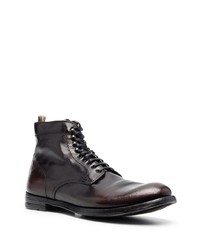 dunkelbraune Lederfreizeitstiefel von Officine Creative