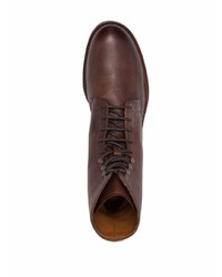 dunkelbraune Lederfreizeitstiefel von Brunello Cucinelli