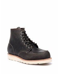 dunkelbraune Lederfreizeitstiefel von Red Wing Shoes