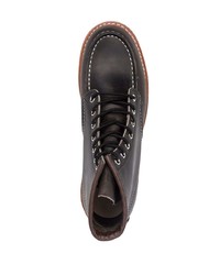 dunkelbraune Lederfreizeitstiefel von Red Wing Shoes