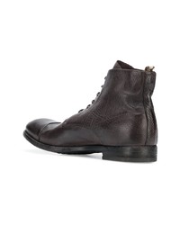 dunkelbraune Lederfreizeitstiefel von Officine Creative