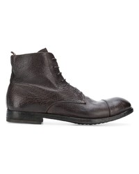 dunkelbraune Lederfreizeitstiefel von Officine Creative