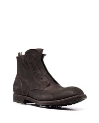 dunkelbraune Lederfreizeitstiefel von Officine Creative