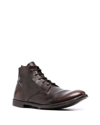 dunkelbraune Lederfreizeitstiefel von Officine Creative