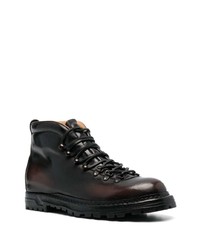 dunkelbraune Lederfreizeitstiefel von Officine Creative